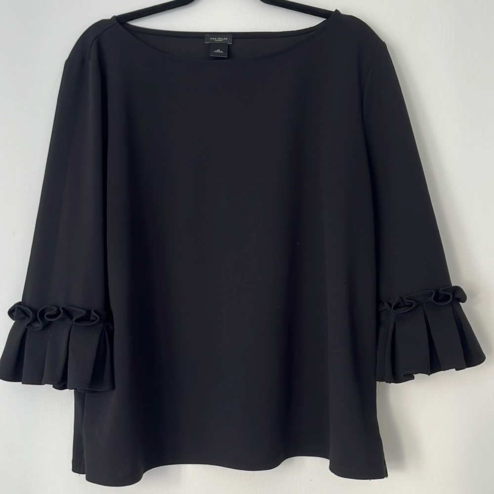 Ann Taylor Ruffle Sleeve Blouse